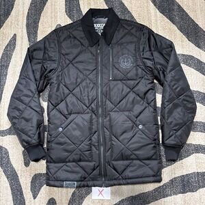 Dixxon Jacket Mens Small Black Midnight Diamond Stitch Quilted Lined NWOT